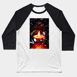 candle in bubbles Baseball T-Shirt